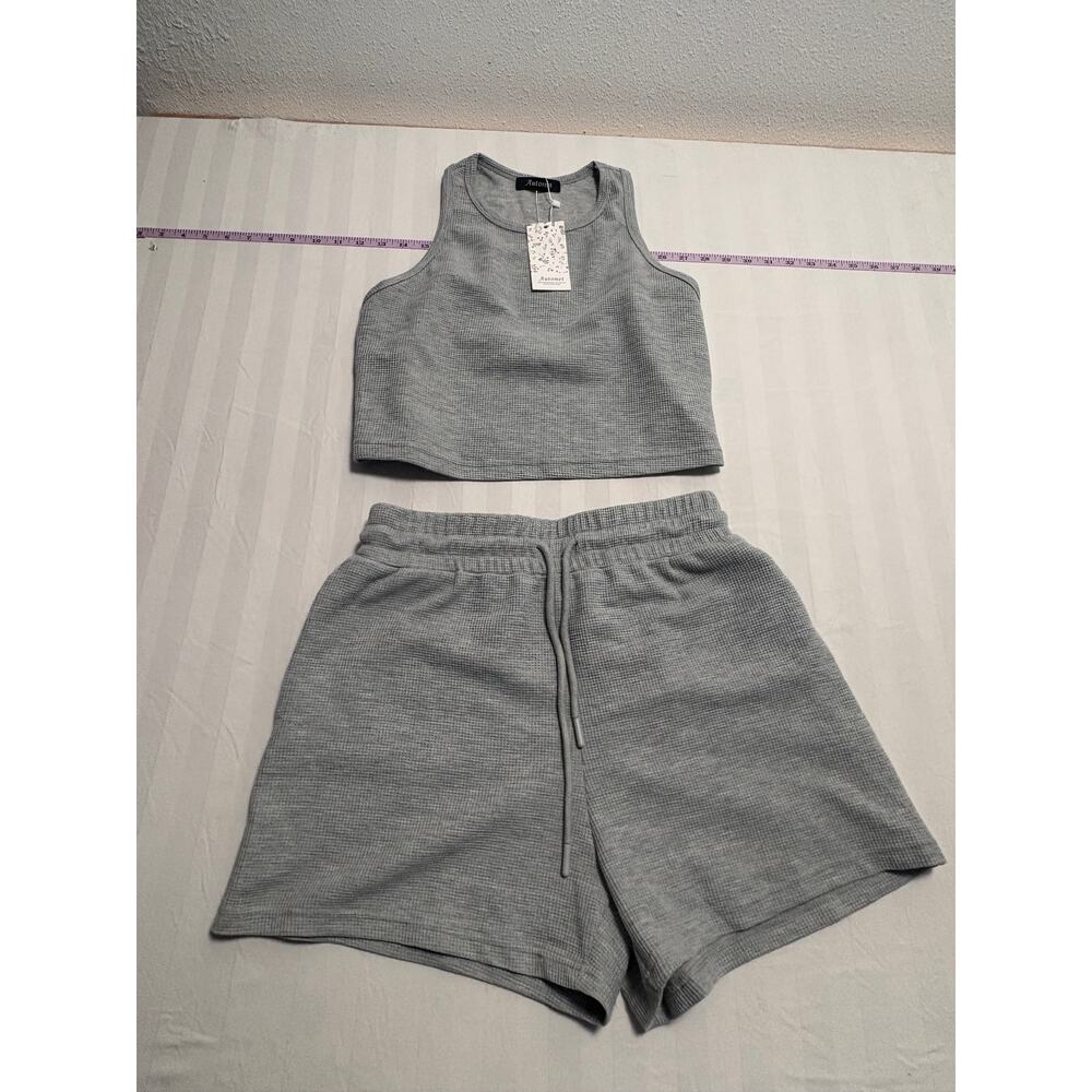 Automet Gray Waffle Lounge Set NWT S/M